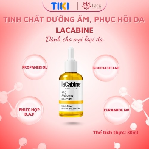 Tinh chất dưỡng ẩm, phục hồi da LaCabine 5% Ceramides solution 30mL