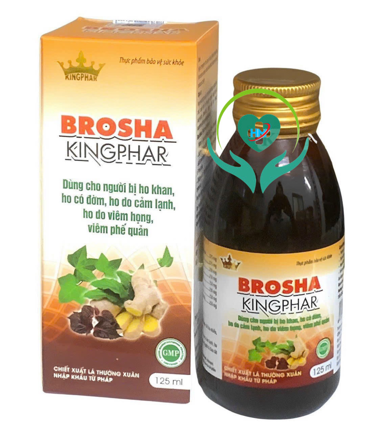 Siro Brosha Kingphar , chai 125ml, giảm ho, bổ phế , giảm tăng tiết đờm