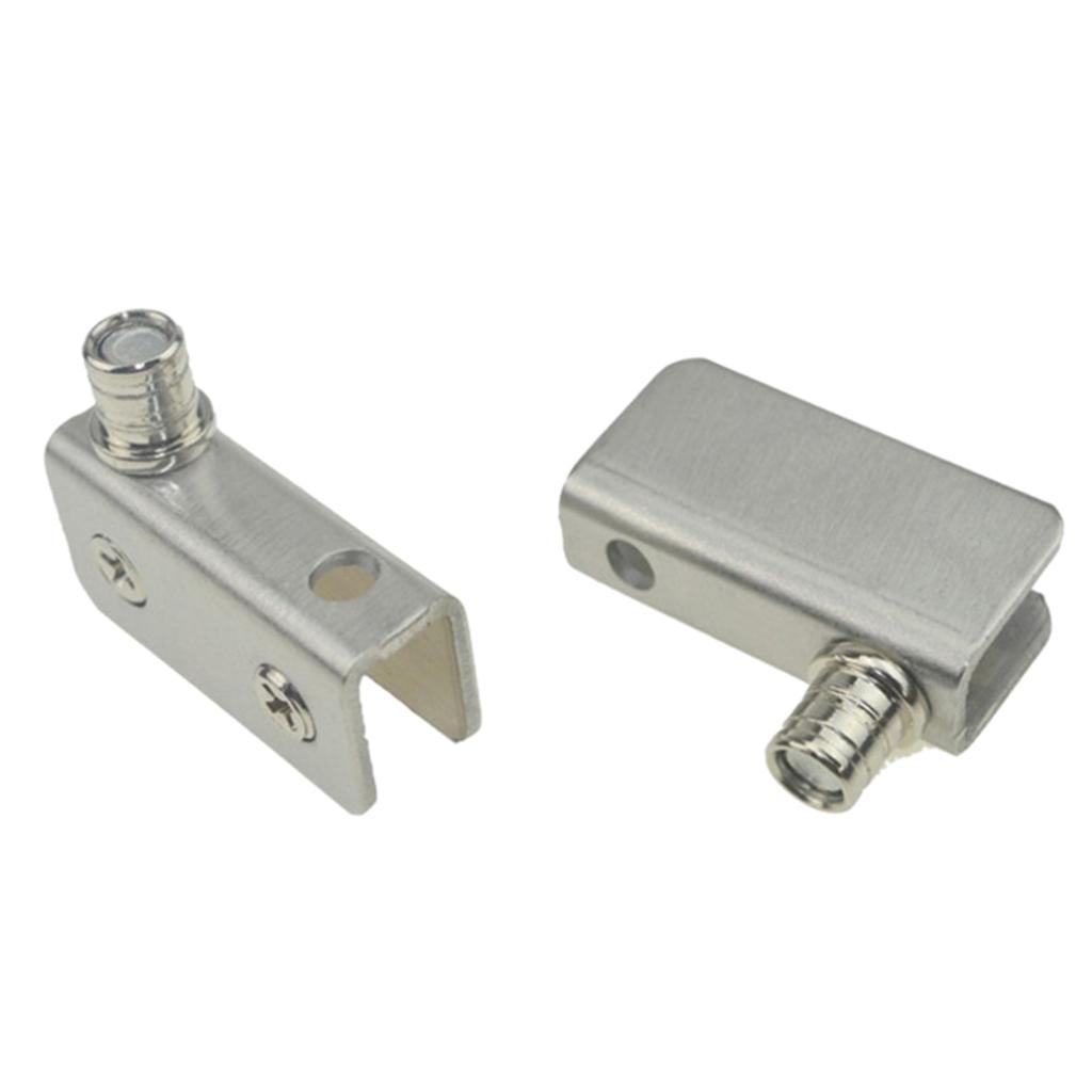 2-20pack 2PCS Stainless Steel Door Glass Pivot Clamps Cabinet Door Hinge S