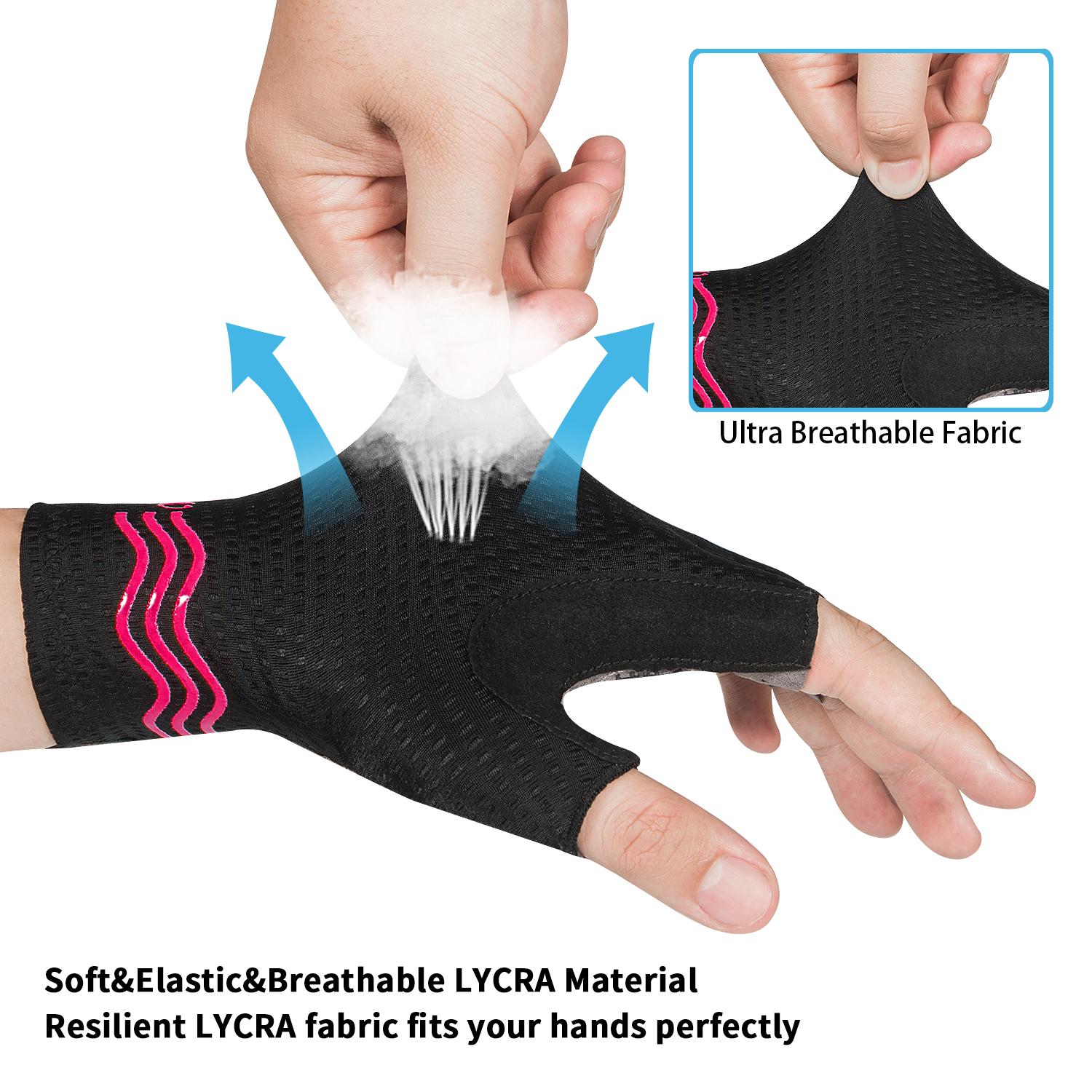 Găng tay đi xe đạp Moreok Half Finger Bike Bike Găng tay SBR Padded Shockproof MTB Road ROAD MTB Găng tay xe đạp cho nam giới phụ nữ Color: MT007Red Size: XL