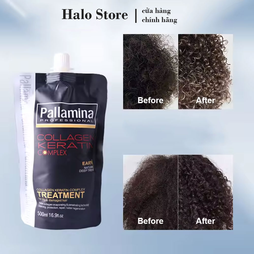 Kem hấp ủ tóc Pallamina X2 Collagen Keratin Complex Treatment siêu mượt 500ml