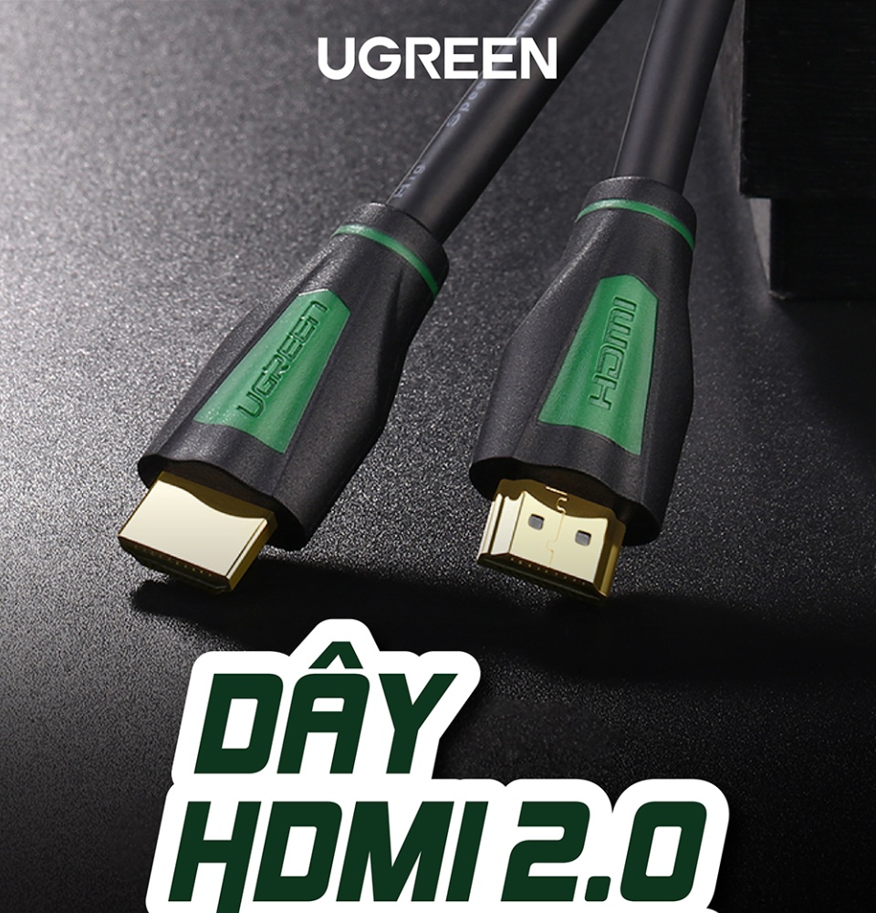 Dây HDMI 1.4 thuần đồng 19+1 dài 10M UGREEN HD101 10170 - Hàng Chính Hãng