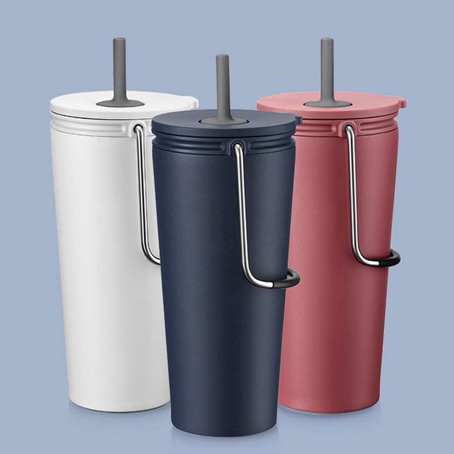 Bình giữ nhiệt có ống hút Lock&Lock Bucket Tumbler with Straw LHC4268