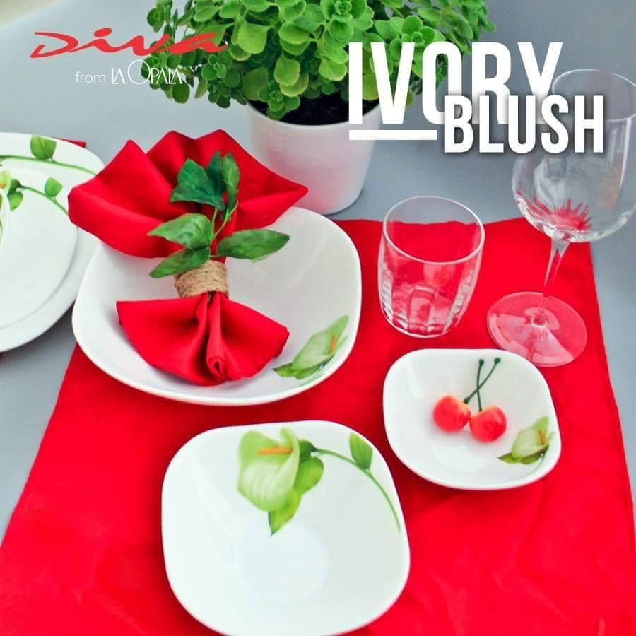 Bộ 3 Tô thủy tinh Diva Ivory I.B -HÀNG CHÍNH HÃNG