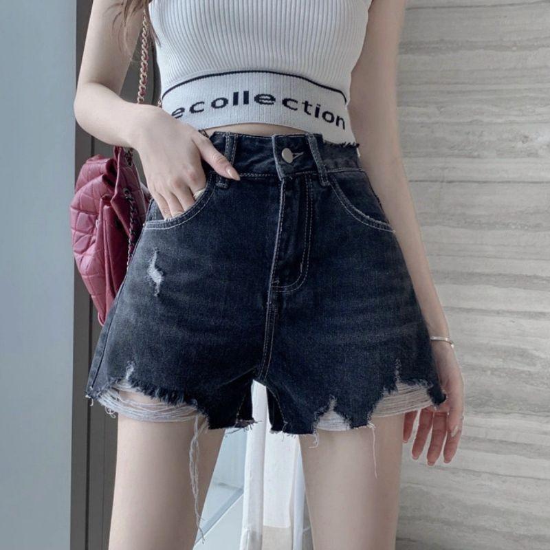 Quần Sort Jean Bigsize QC Đen Xám Rách Mã05
