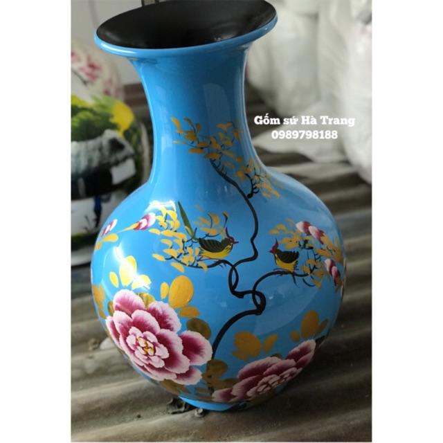 Lọ tỏi sơn mài cao 50cm gốm sứ Bát Tràng