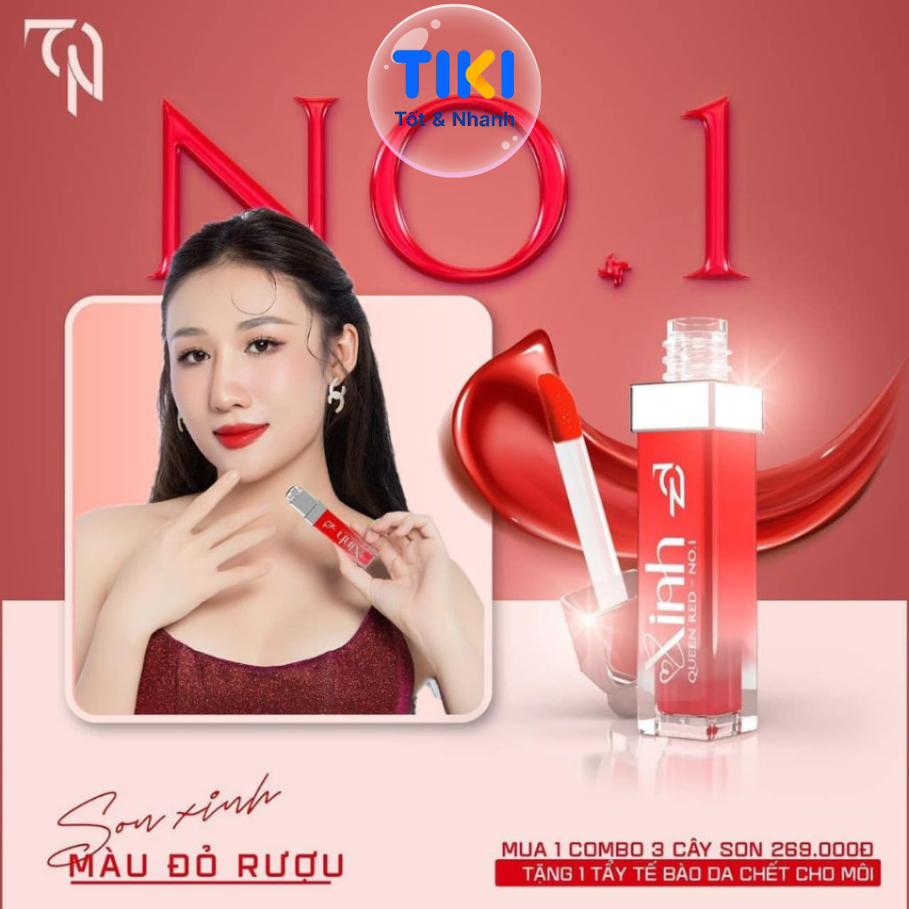 Son Xinh Đông Anh Chính Hãng Son Kem Lì Không Trôi Set 3 Màu Đỏ Tươi - Cam Đất - Đỏ Cam Collagen x3