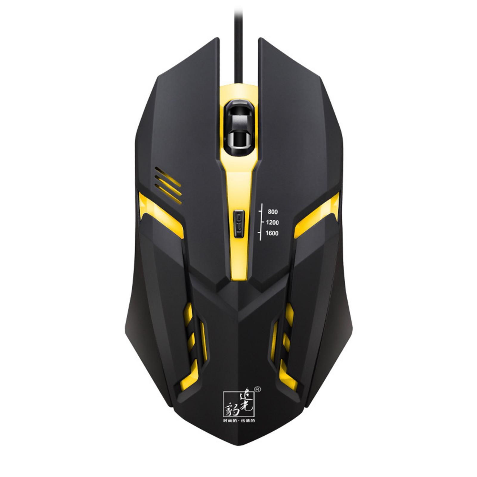 Ergonomic USB Wired Gaming Mouse with Backlight 4 Button PC Laptop 1600 DPI