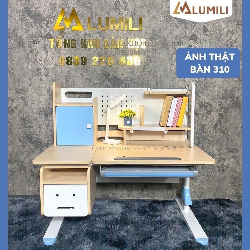 Bàn học chống gù chống cận thông minh trẻ em Lumili 310 gỗ tự nhiên cao cấp
