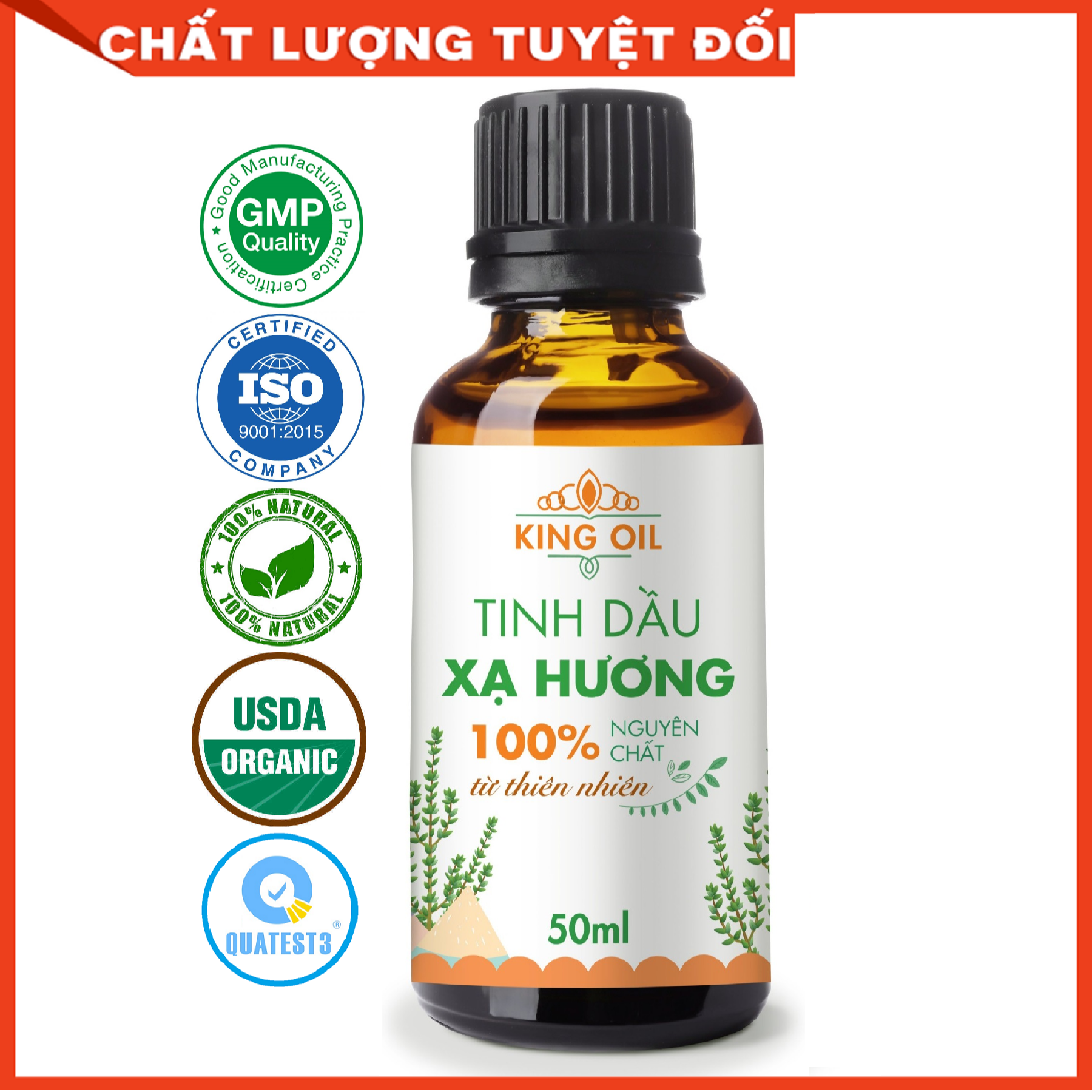 Tinh dầu Cỏ Xạ Hương 50ml nguyên chất từ thiên nhiên - KingOil