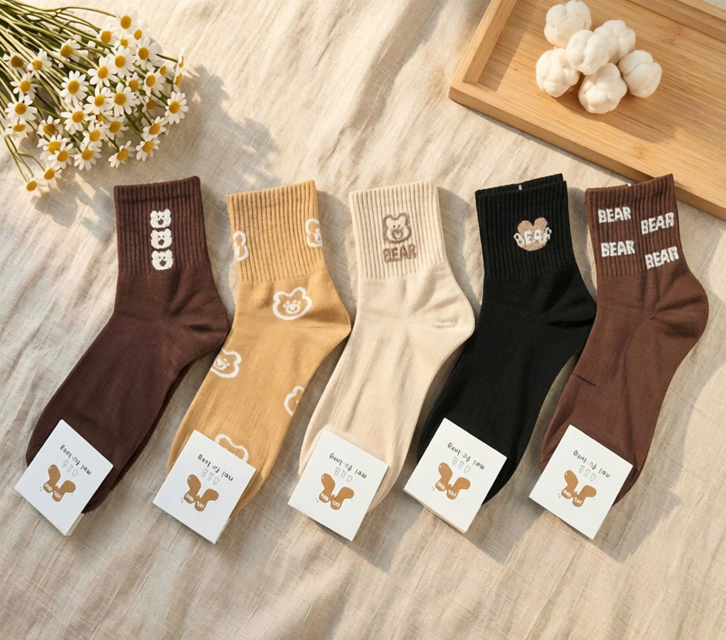 SET 5 ĐÔI TẤT VỚ NỮ CAO CỔ MÃ 21 DÀNH CHO NỮ