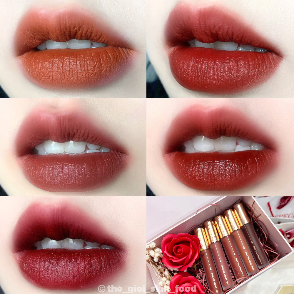 [NEW-Ver 2] Son kem lì trà sữa, lâu trôi, Hàn Quốc Romand Milk Tea Velvet Tint