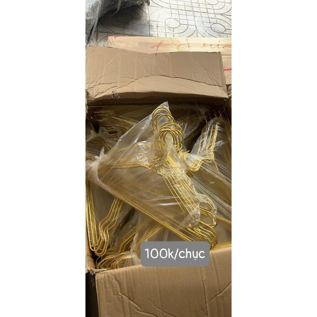 10 Móc nhôm đơn treo áo mạ vàng