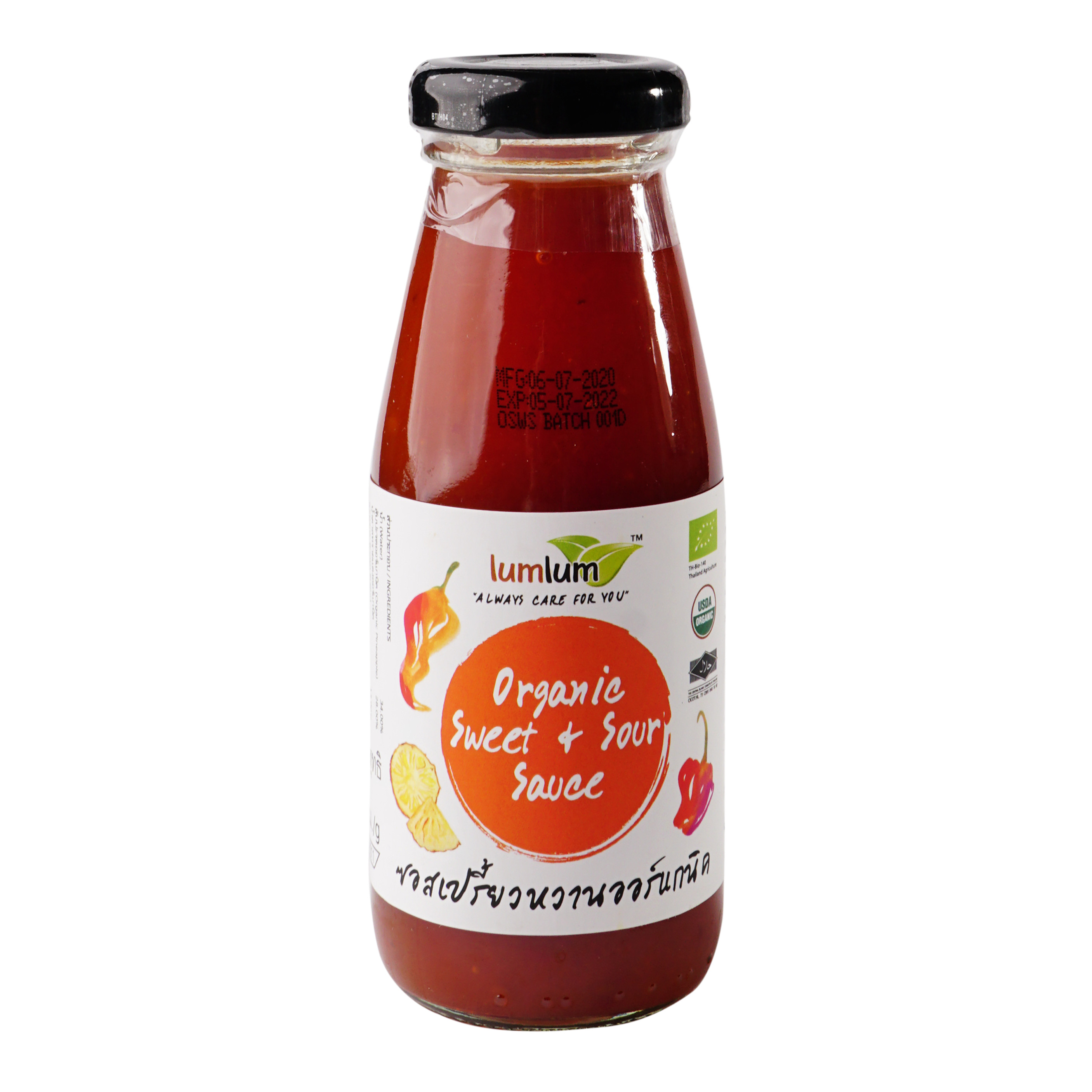 Sốt Ớt Giấm Dứa Hữu Cơ  200g Lumlum Organic Sweet &amp; Sour Sauce