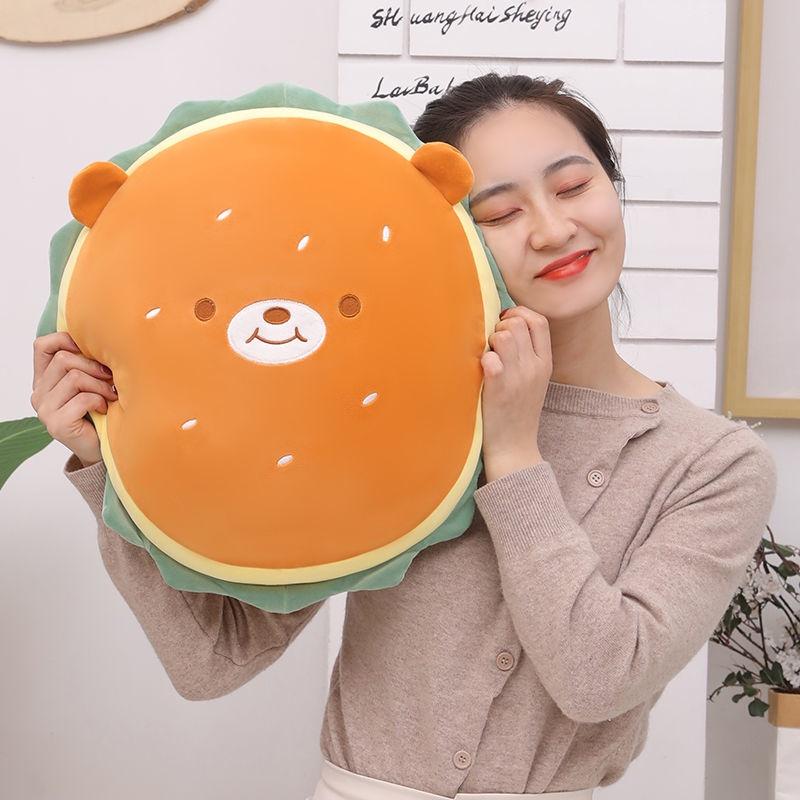 Gối ôm hình hamburger nhồi bông thiết kế sáng tạo đa năng