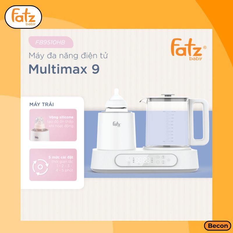 Máy đa năng điện tử Fatz Baby Multimax 9 FB9510HB, lắc sữa/đun &amp; hâm nước pha sữa, dung tích 1200ml