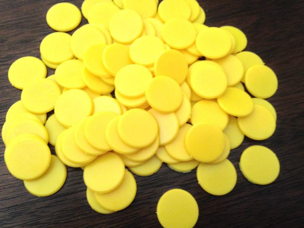 100x Opaque Plastic Board Game Counters Tiddly winks Numeracy