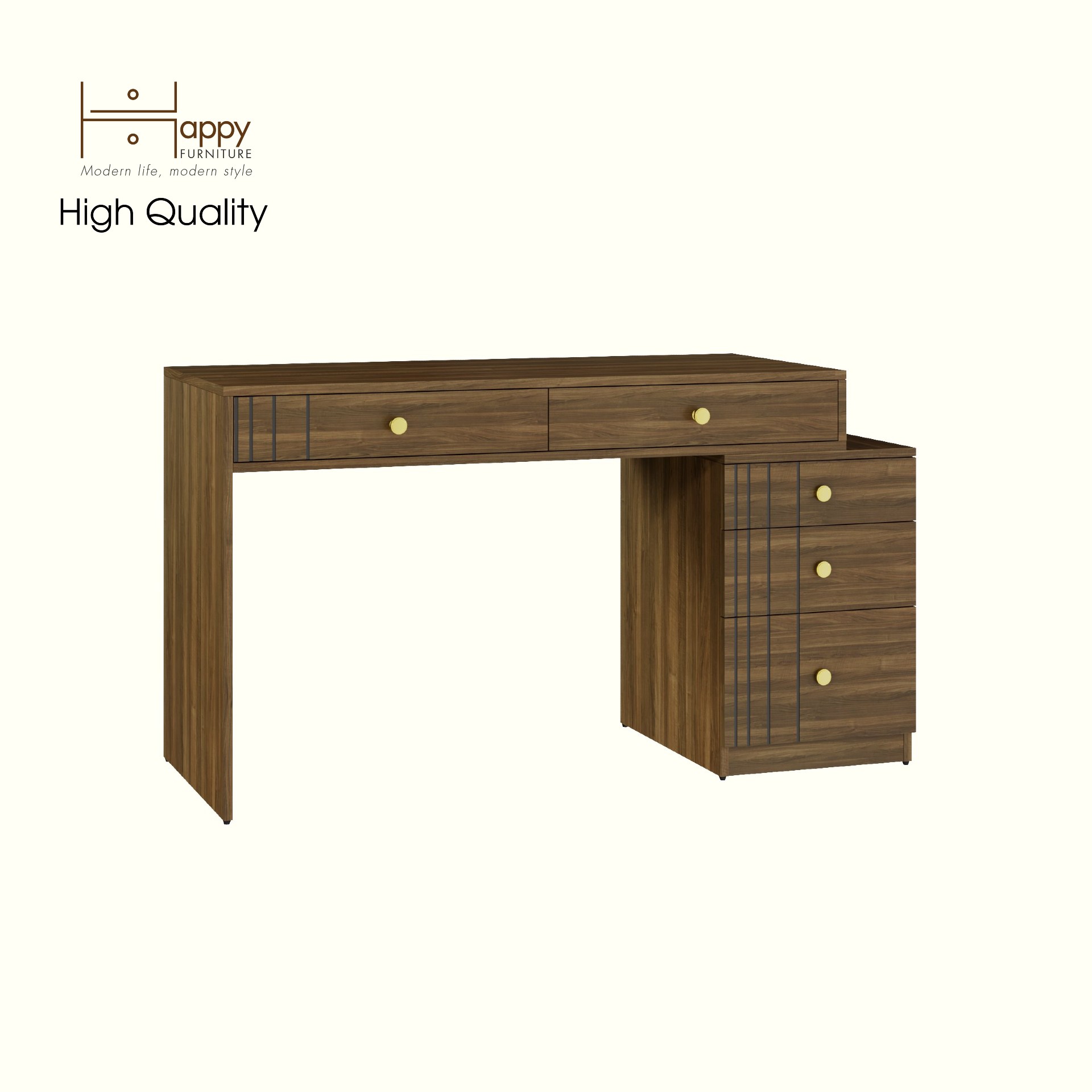 [Happy Home Furniture] JOVIE, Bàn làm việc 5 ngăn kéo, 120cm x 50cm x 75cm ( DxRxC), BAN_084