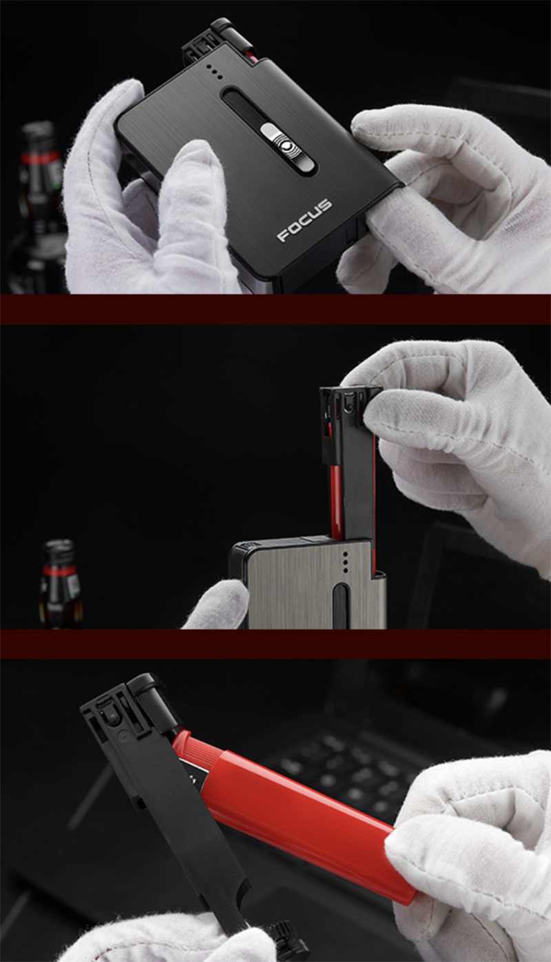 Hộp Đựng Thuốc 10 Điếu Focus YH026A Có Thể Lắp Bật Lửa