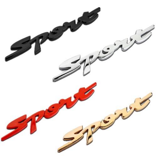 Decal Tem Chữ Sport 3D Kim Loại Dán Xe Ô Tô MS-34
