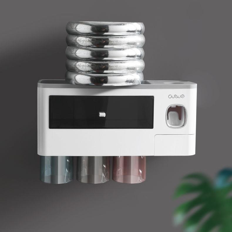 Bộ Nhả Kem Đánh Răng Tự Động , Kệ Dán Để Đồ Nhà Tắm Dán Tường Cao Cấp 1,2,3,4 Cốc Nhiều Màu Cao Cấp Sang Trọng & An Toàn