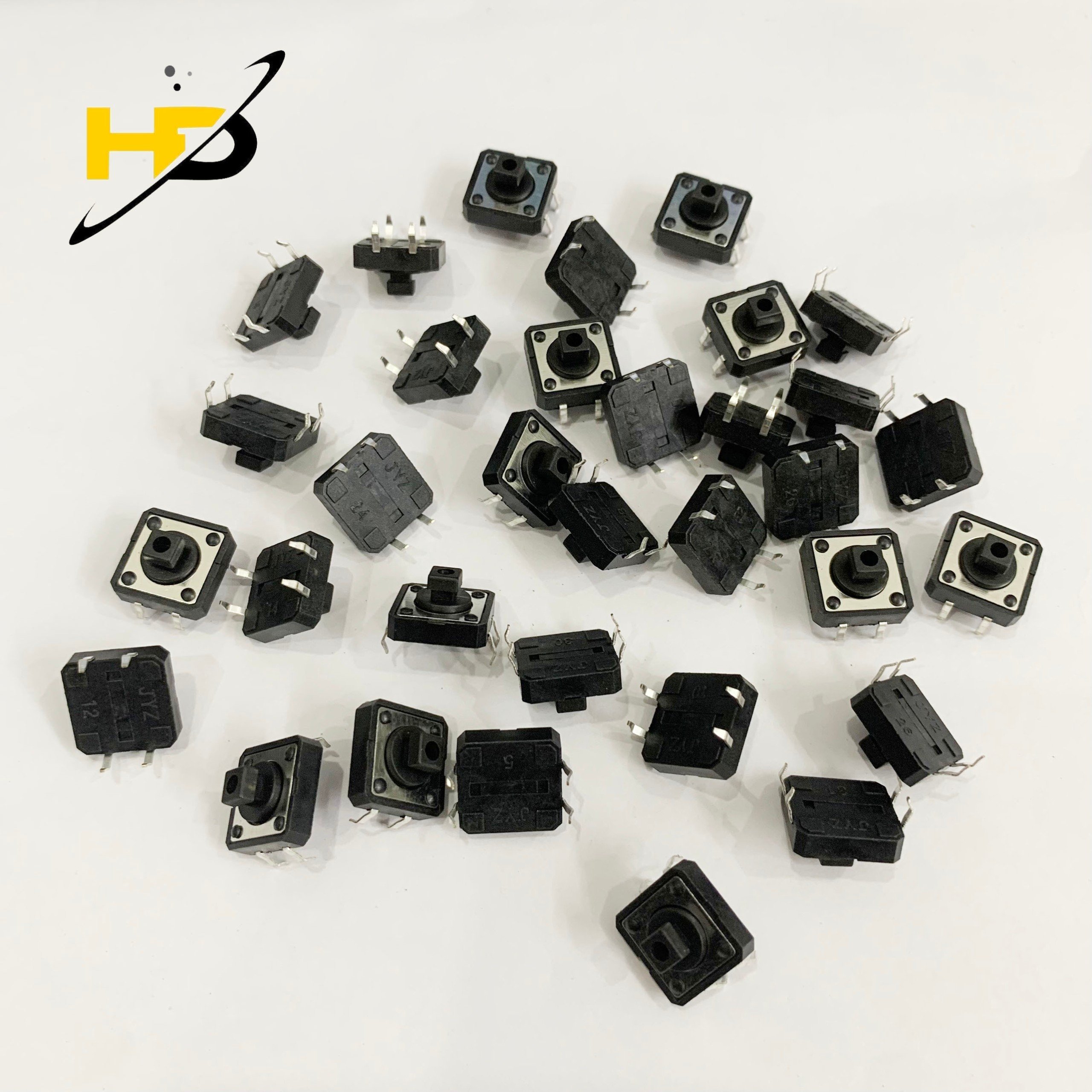 Combo 10 Chiếc Nút Nhấn 4 Chân Kích Thước 12x12x7.3mm , Nút Điều Khiển Màu Đen