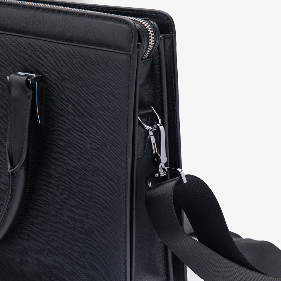 Cặp Da Nam Túi Xách Đựng Laptop GENCE CDX11 Chất Liệu Da Bò Cao Cấp Màu Đen