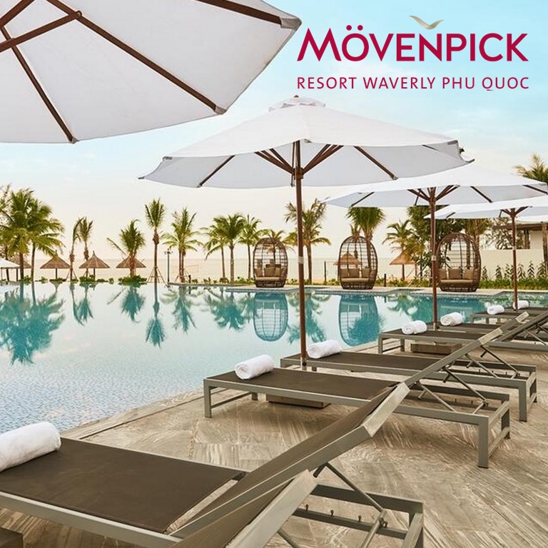 Gói 3N2Đ Movenpick Resort Waverly 5* Phú Quốc - Phòng Sang Trọng, Đón Tiễn Sân Bay, Hồ Bơi Rộng, Bãi Biển Riêng