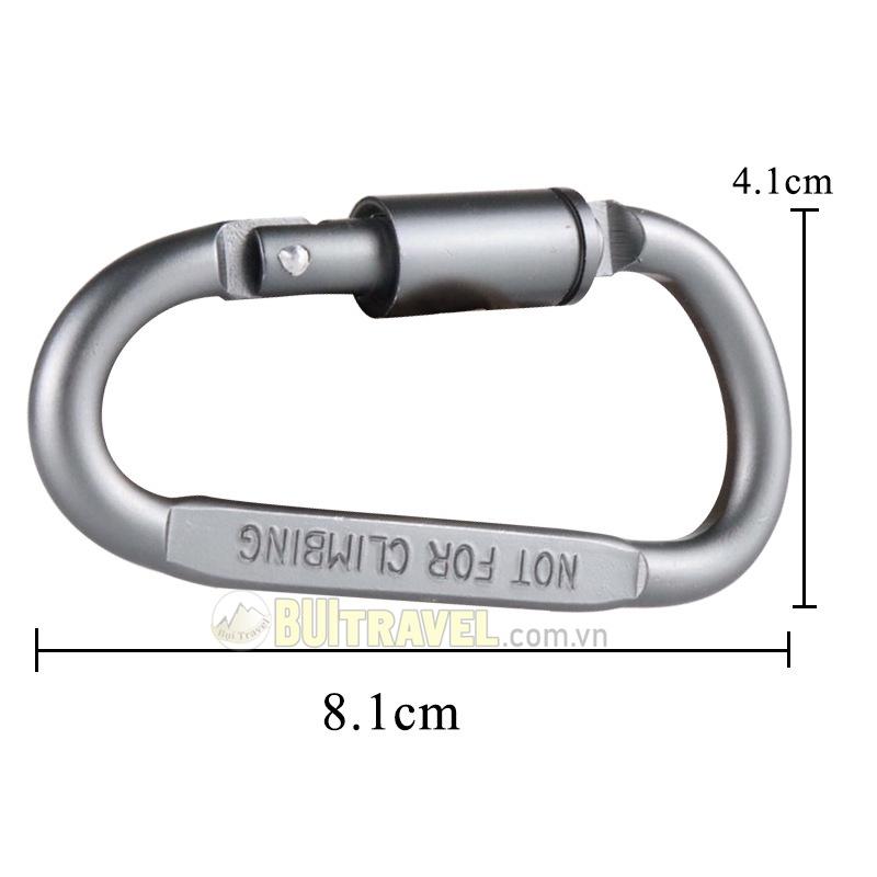 Set 4 Móc Khóa Nhôm Carabiner Hình Chữ D