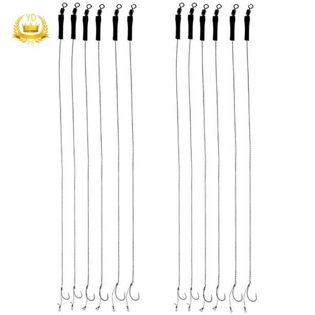 6Pcs Barbless Size 6 8 10 Carp Fishing Hook Tackle Hair Rigs Fishing Accessories Tackles Fishing Hooks Fishing Hook Tier HB