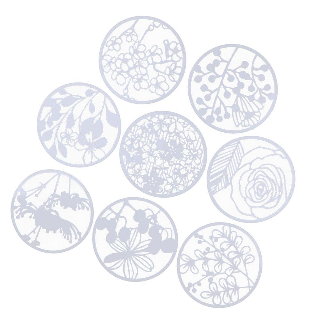 8pc Art Supply Drawing Template Flower Shape Drawing Stencil For DIY Craft