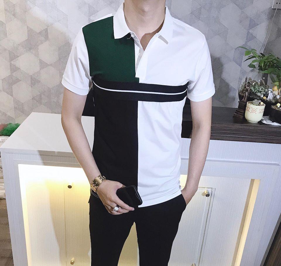 Áo Thun Nam Có Cổ Phối Màu FTM322 Thời Trang