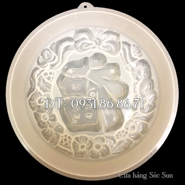 Khuôn rau câu sinh nhật, cưới hỏi chữ Phước loại 20 cm - Mã số 1245