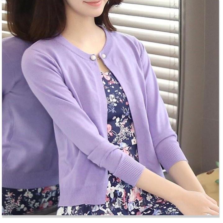 Áo Khoác Len Cardigan cúc ngọc