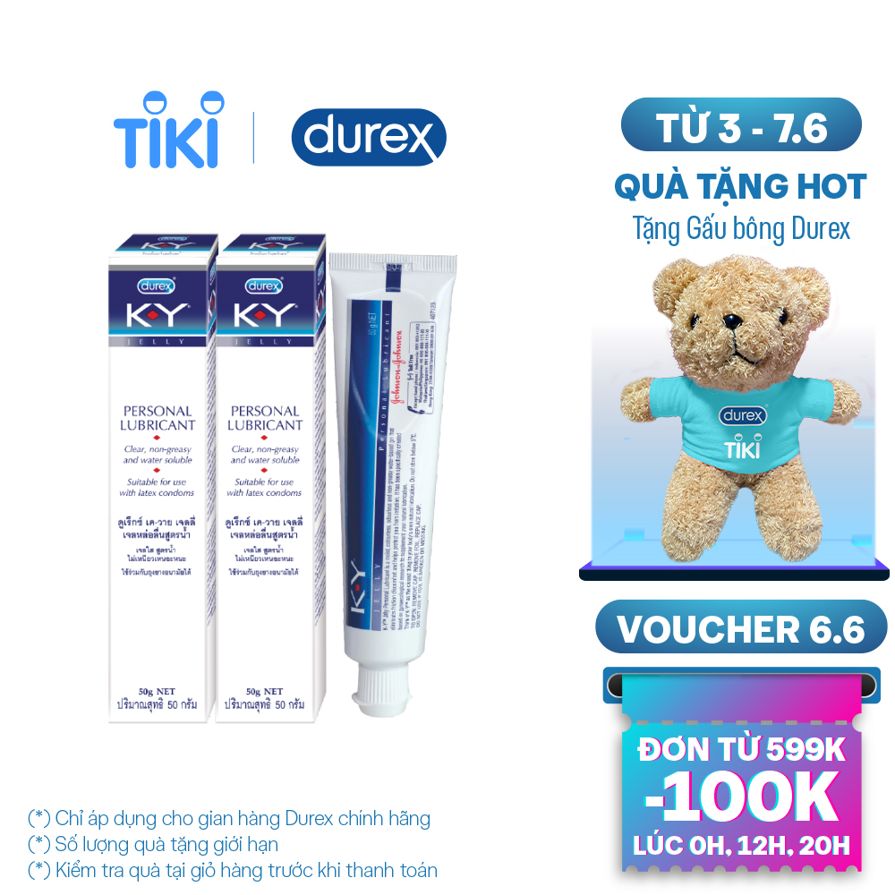 Bộ 2 gel bôi trơn Durex K-Y Jelly 50g