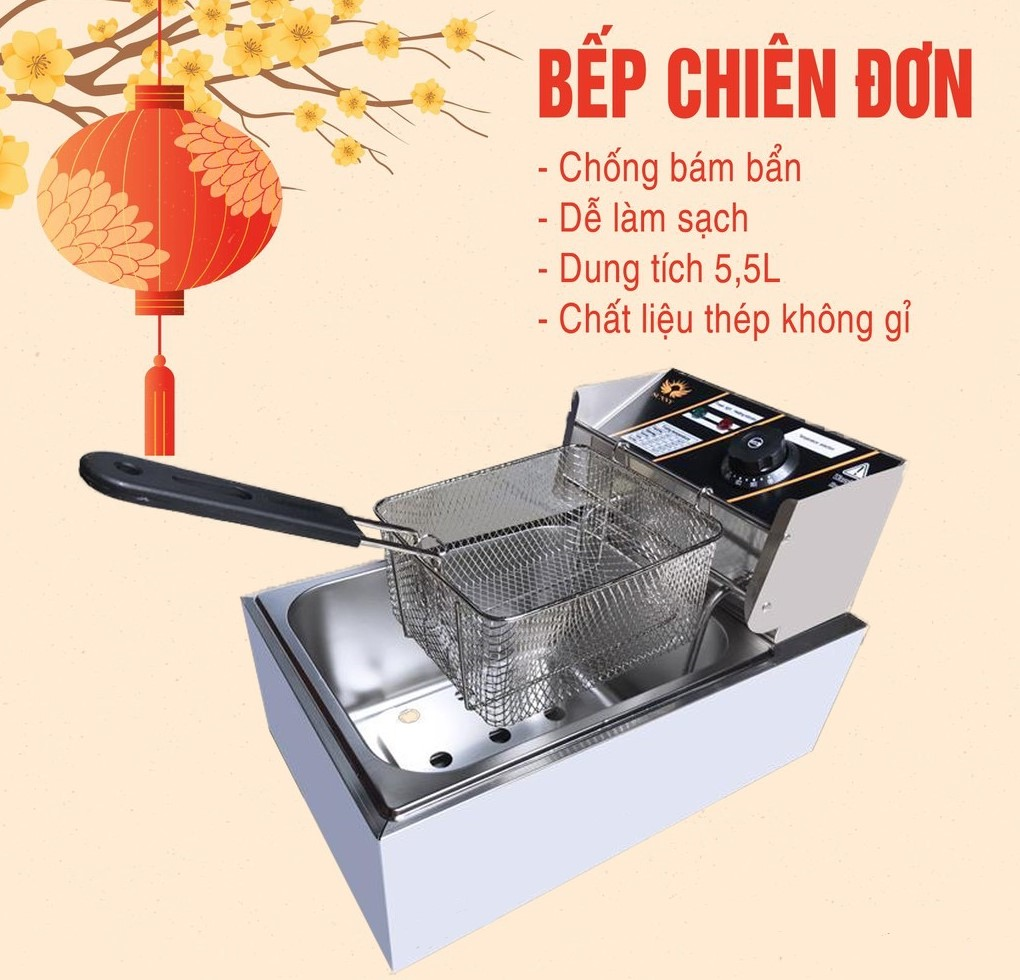 Bếp Chiên Nhúng Điện Gia Dụng SUNNY, Bếp Chiên Ngập Dầu Tiện Lợi