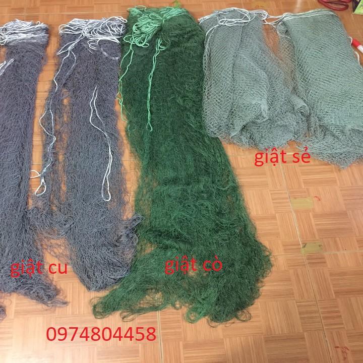 Lưới sẻ giật 2 cánh, Chiều dài: 5m Mắt lưới: 3cm Chiều rộng: 2.2m