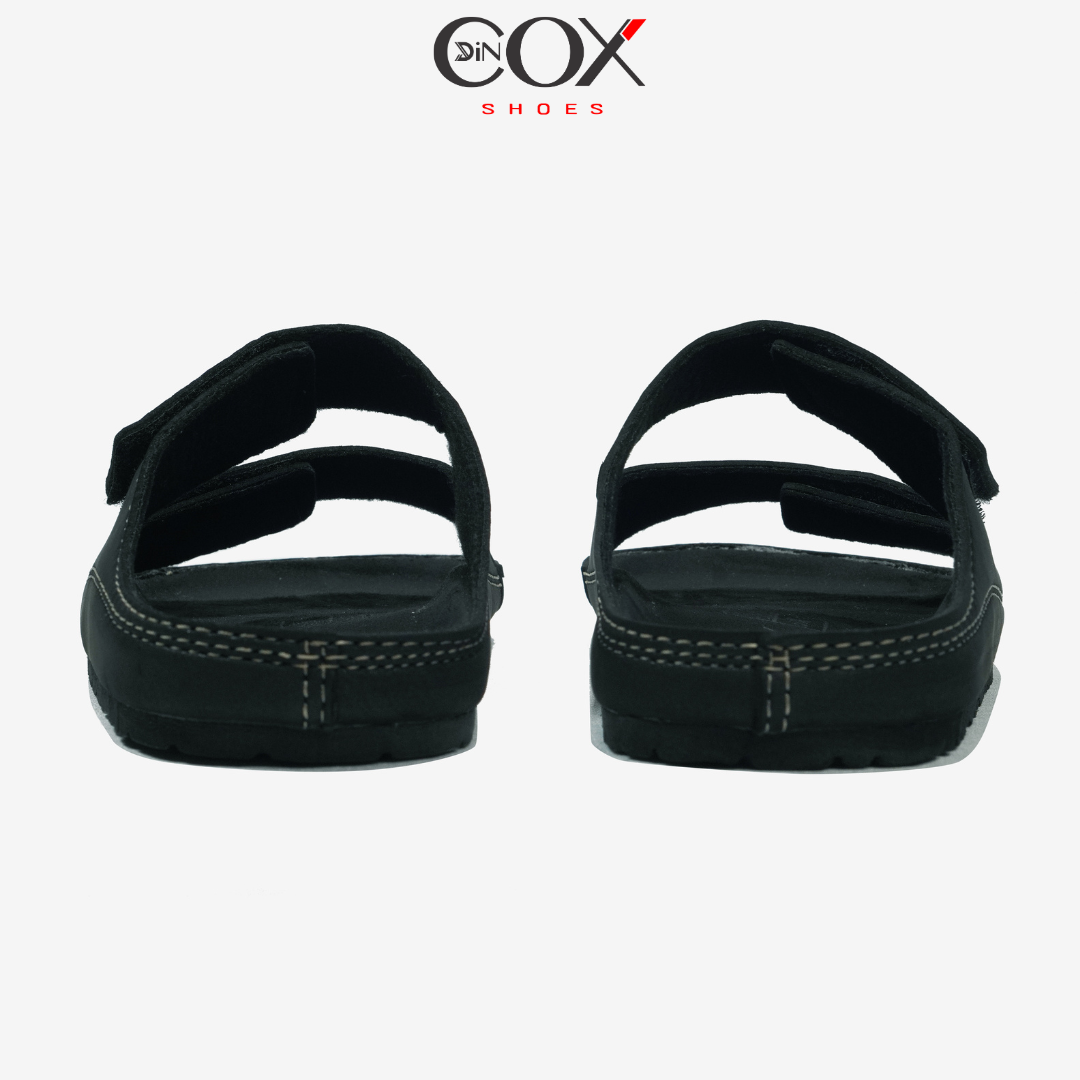 Dép Đế Trấu Nam 2 Quai Dán Black DC08 Dincox