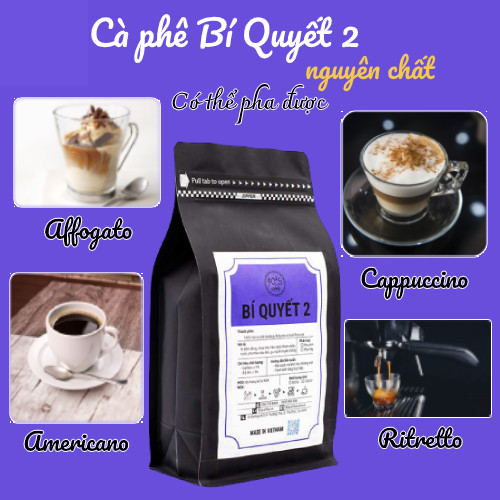 Cà Phê Rang Xay Nguyên Chất - 90S Coffee Vietnam | Bí Quyết 02 | Công Thức Phối: Robusta + Culi + Arabica | 100% Cà Phê Sạch | Đậm Đắng - Chua Thanh - Hậu Ngọt