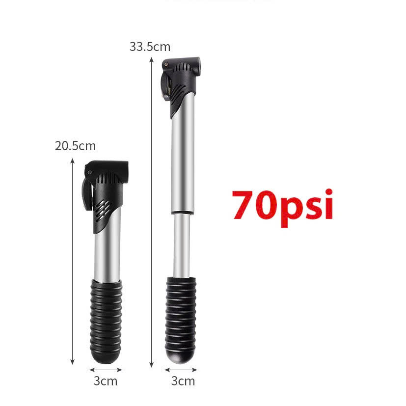 Bơm Xe Đạp Mini Treo Xe Gắn Khung Sườn Có Đế Gắn Sử Dụng Khẩn Cấp 70Psi Siêu Nhẹ GỒM 1 Bơm, 1 giá đỡ,