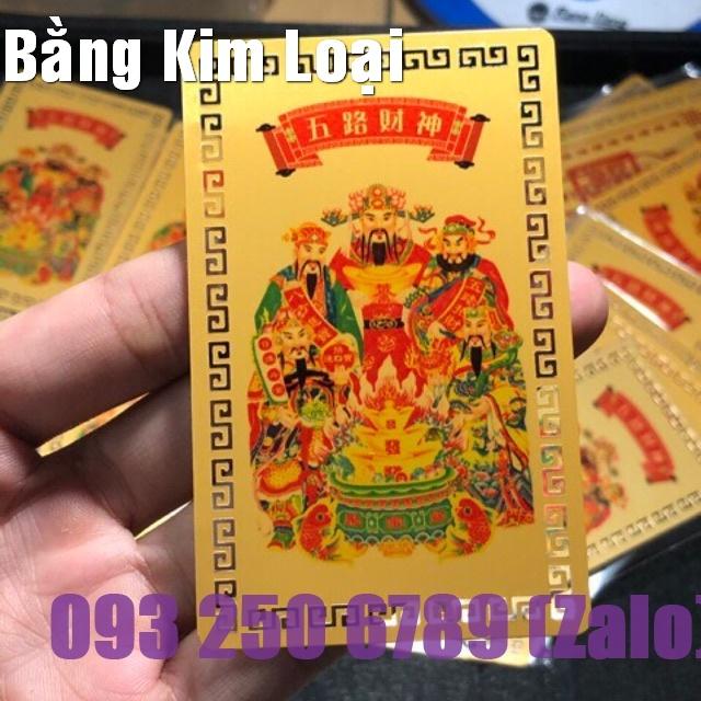 Ngũ Lộ Thần Tài để ốp điện thoại, ví tiền - Khai cung Tài, Mở cung Lộc - Đã Khai Quang