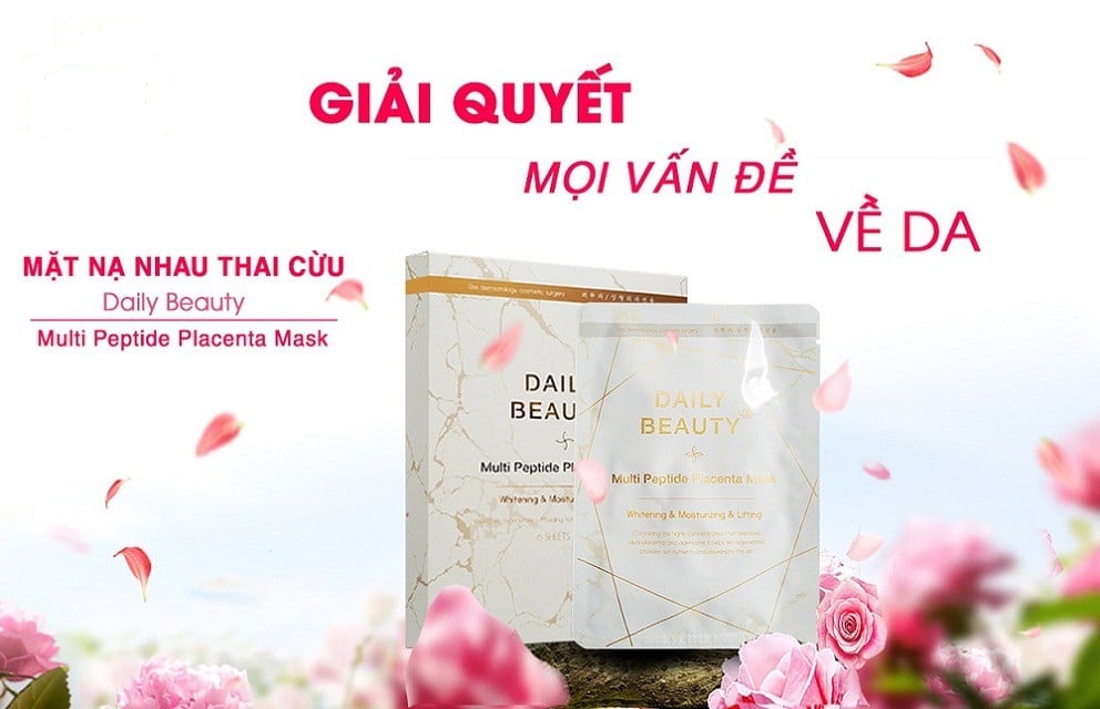 Combo cho da mụn Daily Beauty R&amp;B Việt Nam gồm 5 hộp mặt nạ nhau thai cừu + 1 gel mụn AC Anti Spot diệt mụn tận gốc, hết thâm mụn, liền sẹo, se lỗ chân lông