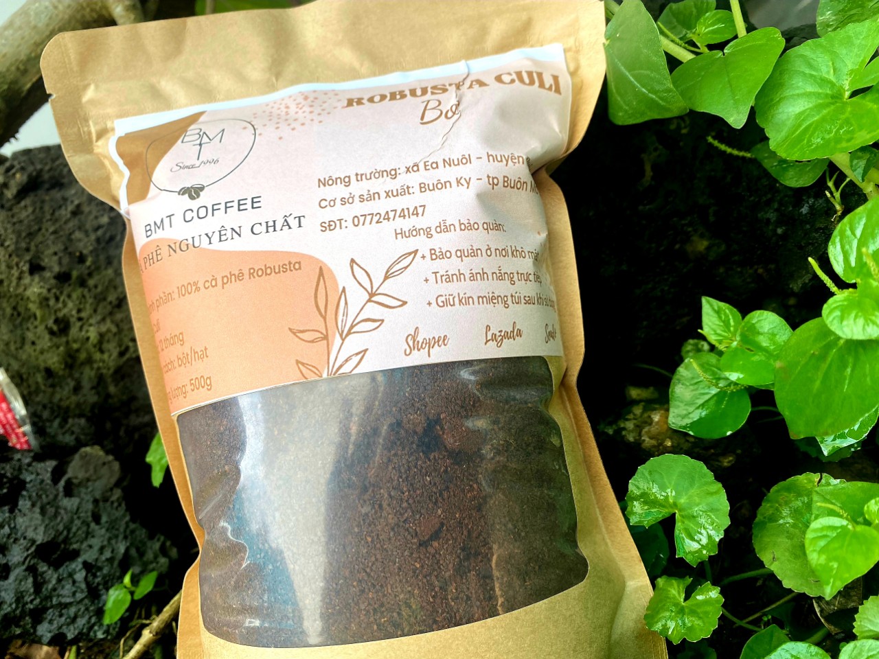 Cà phê Robusta Culi nguyên chất rang BƠ 100% - Robusta Buôn Ma Thuột cafe từ Đắk Lắk 1 kg