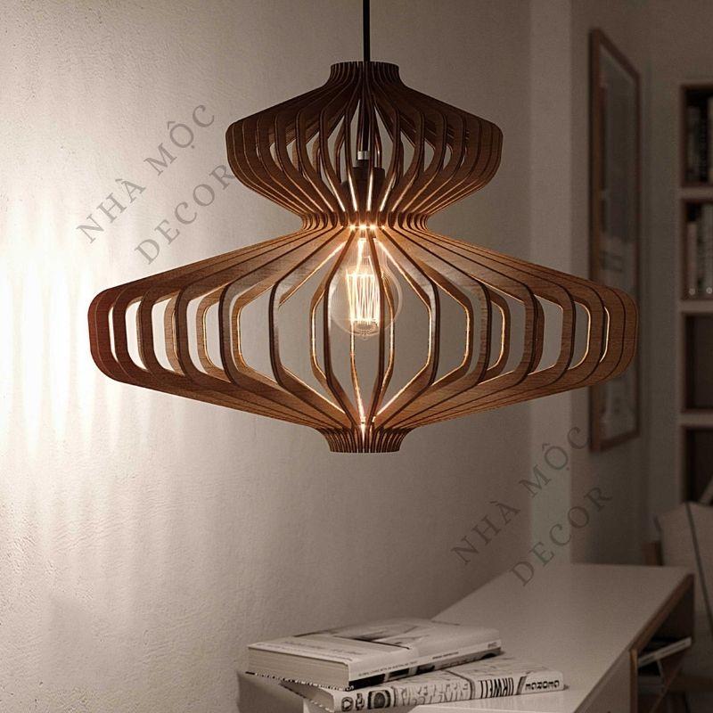 Đèn gỗ thả trần trang trí mẫu TT65