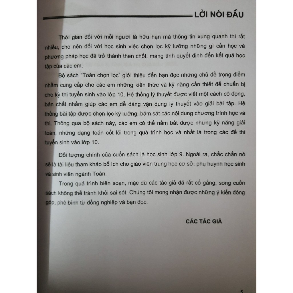 Sách - Toán chọn lọc ôn thi vào lớp 10