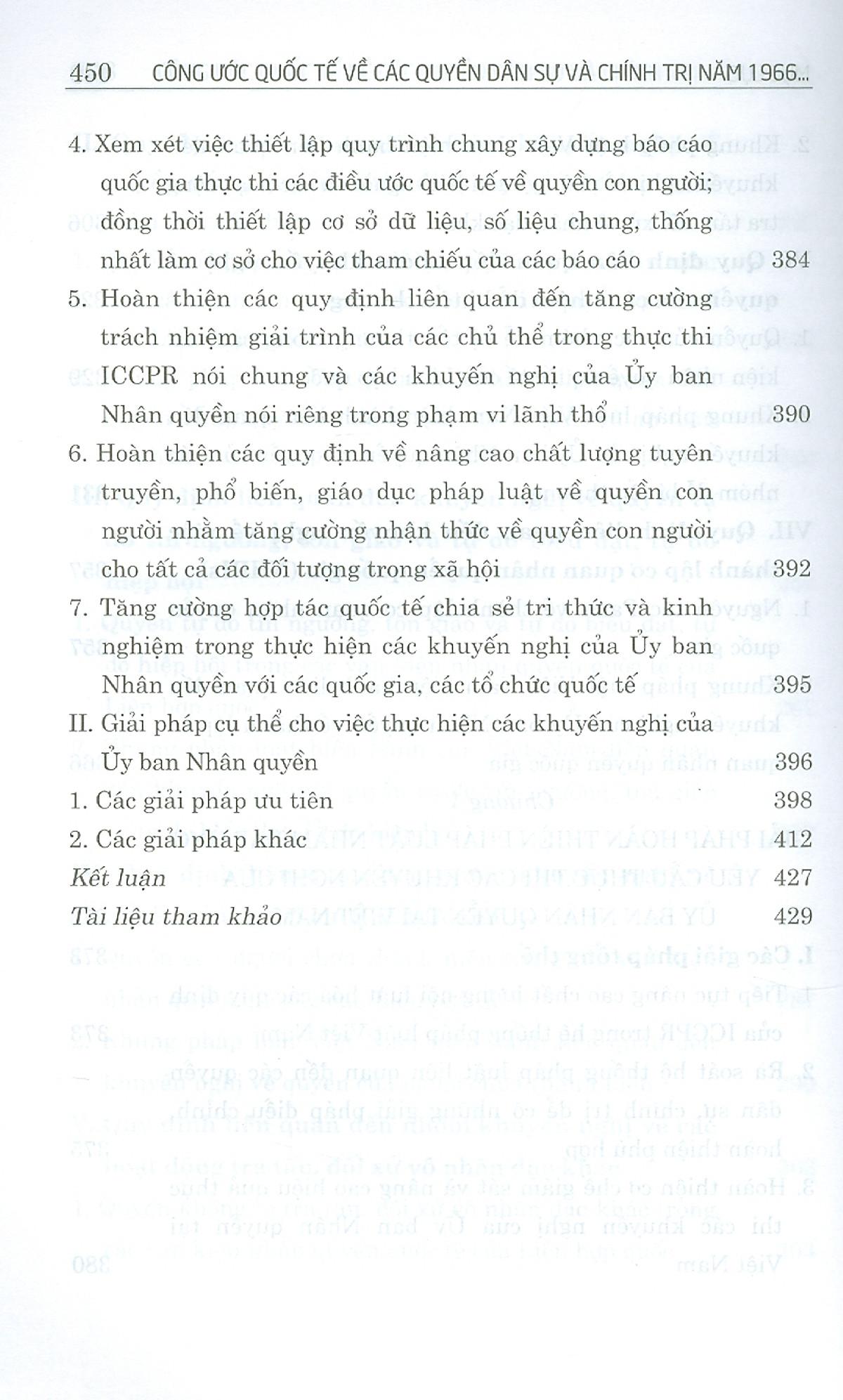 Công Ước Quốc Tế Về Các Quyền Dân Sự Và Chính Trị Năm 1966 Và Việc Thực Thi Các Khuyến Nghị Của Ủy Ban Nhân Quyền Tại Việt Nam