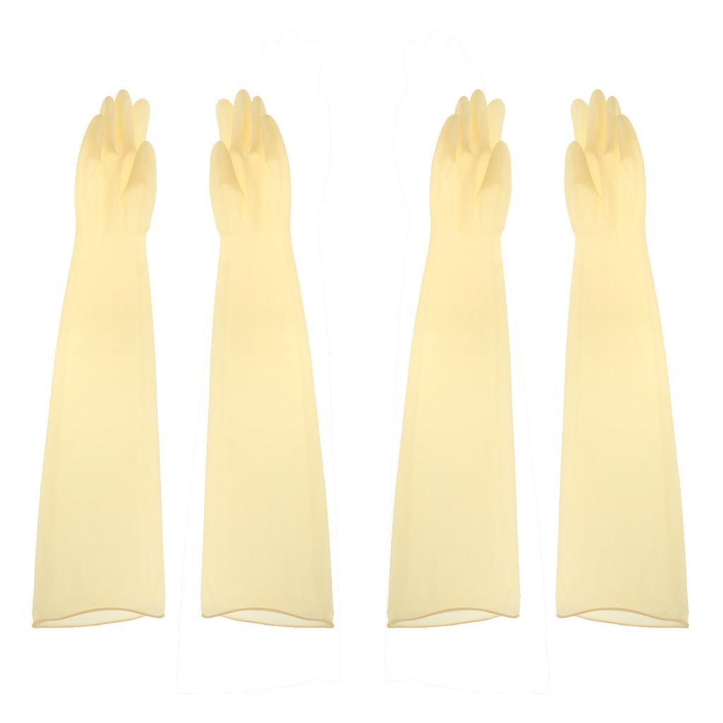 2 Pairs Of Durable 75cm Industrial Lab Anaerobie Glove Box Safety Work Gloves