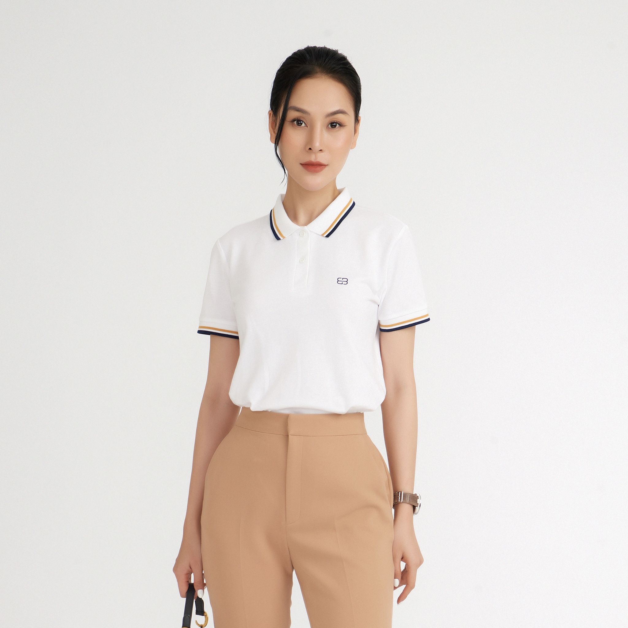 Áo Polo Nữ Vải Cotton Cá Sấu Gai Cao Cấp BARRY - PG1233