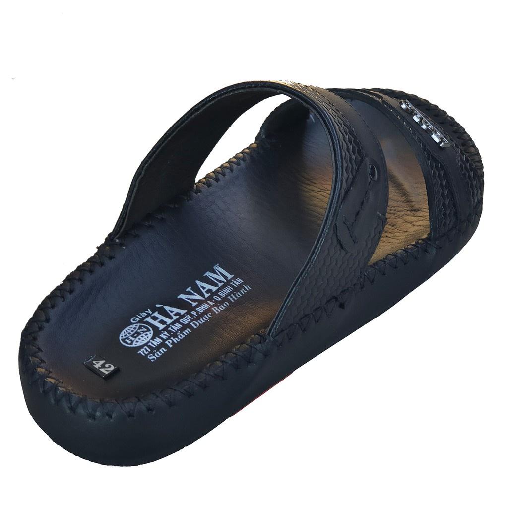 Dép Nam Quai Ngang Da Bò Thật TiTi ĐÔ Cao Cấp DN272d
