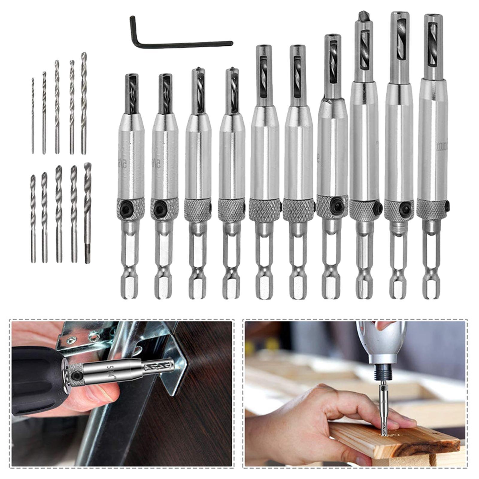 Self Centering Hinge Drill Bit Hole Puncher Hole Drilling for Furniture
